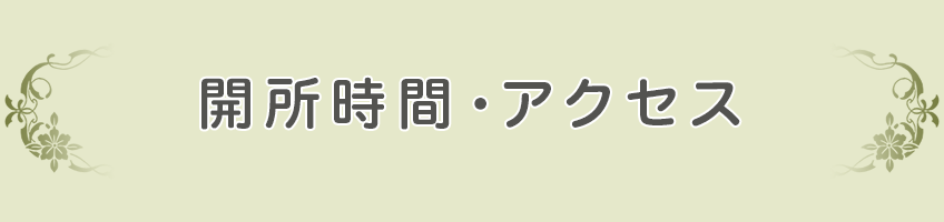 診療時間・アクセス